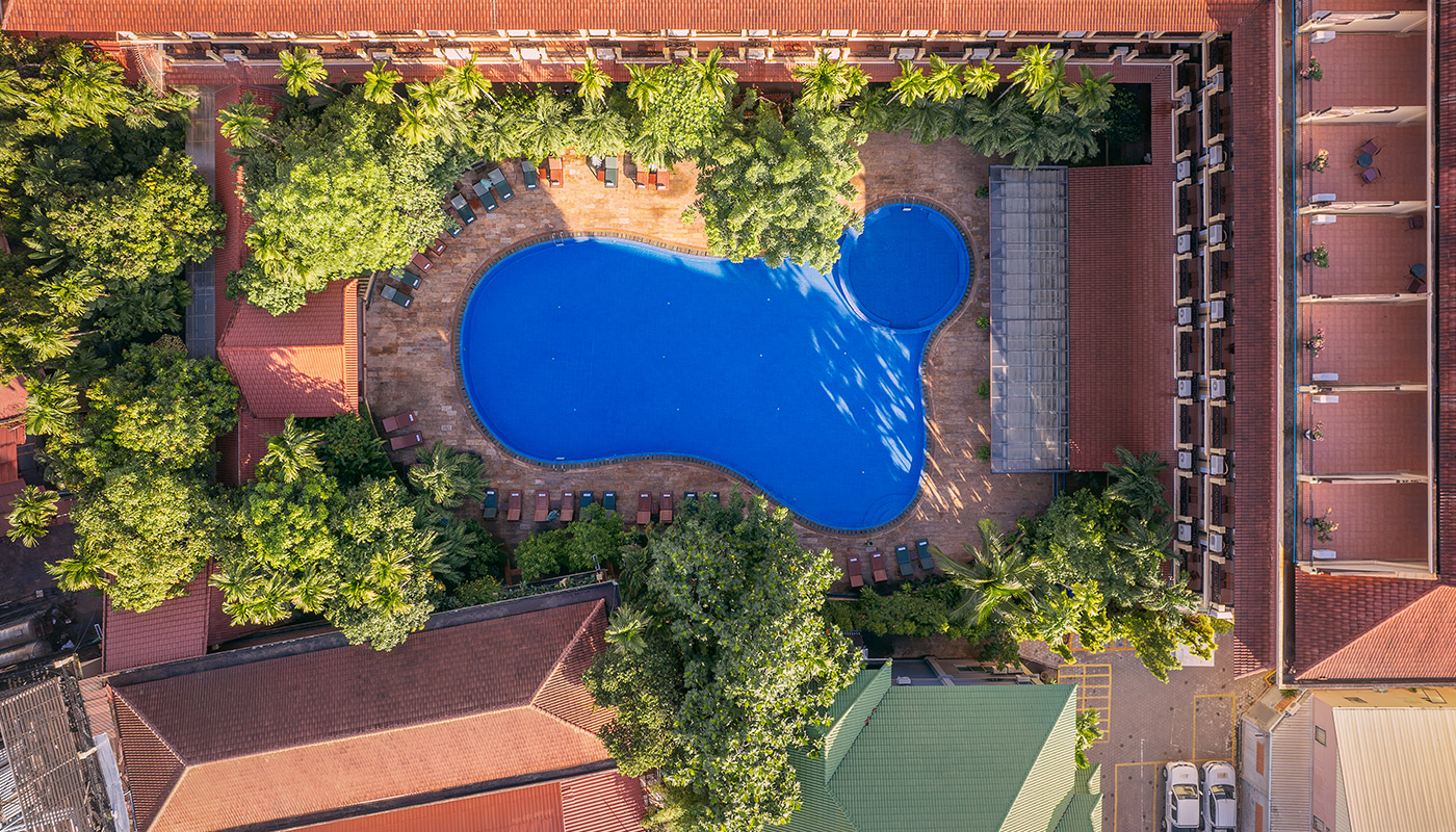 The Top View of Angkor Paradise Hotel